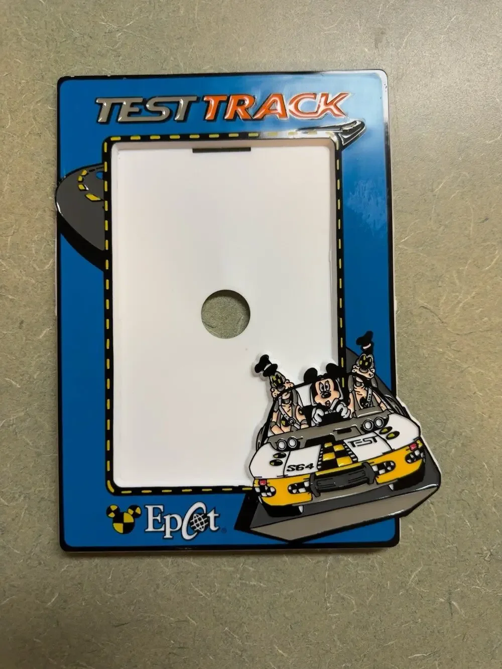 Disney Epcot Test Track Photo Frame Mickey Goofy Pluto Souvenir Picture Holder
